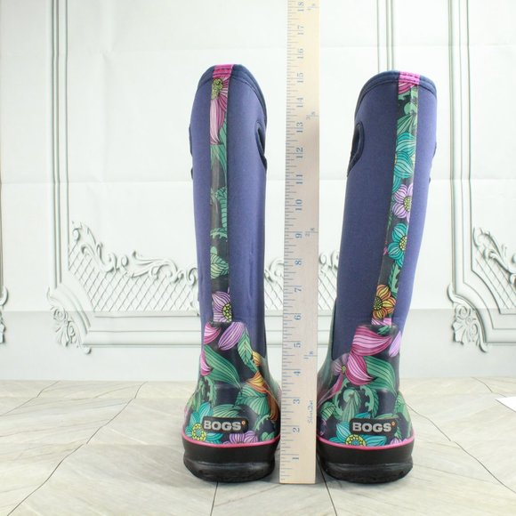 BOGS Classic Hi Linai Floral Rubber Mud Rain Boots Size US 8 - Picture 8 of 12